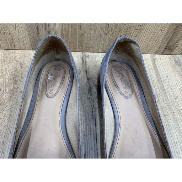 Corso Como Flats Shoes Women's 10 Suede Slate Gray Snakeskin Patent Comfort BR01 - Picture 8 of 16